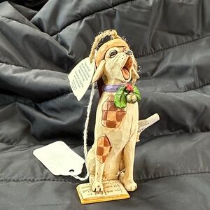 Jim Shore Caroling Dog Ornament (Retired 2008)